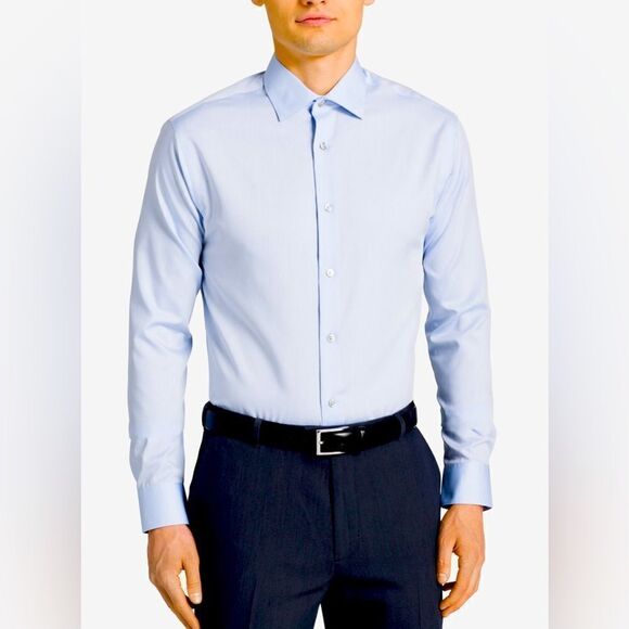 Men’s Calvin Klein Dress Shirt Light Blue - Picture 1 of 9